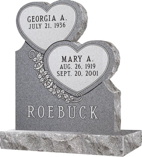 Sd213 Model Double Heart Shaped Headstones Quote Gravestones And