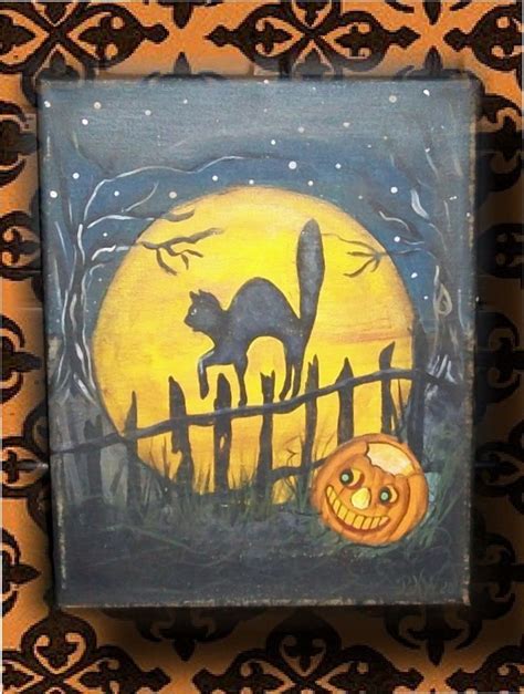 Halloween Cat Painting