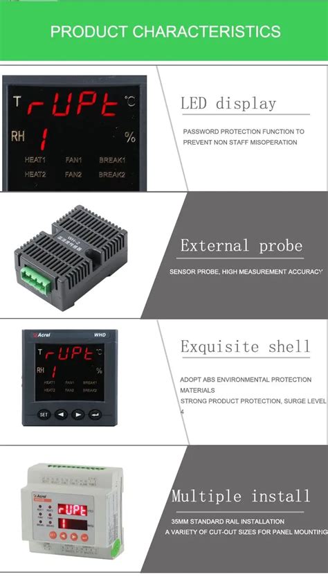 Acrel Whd One Channel Measuring With Sensors Temperature Humidity