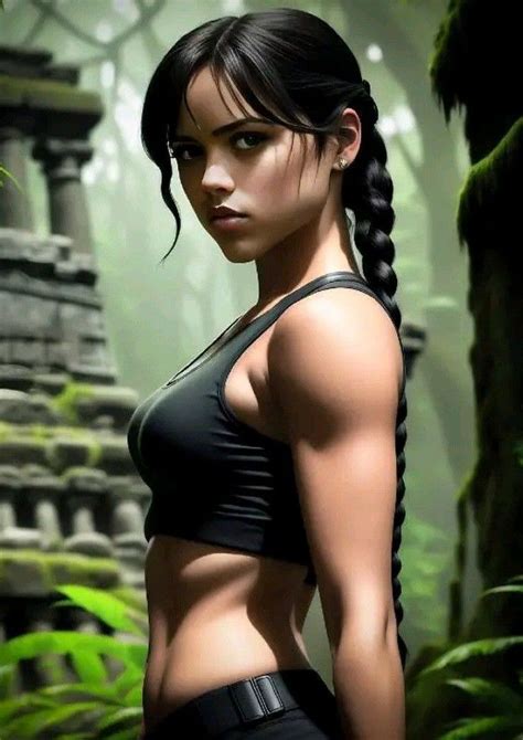 Jenna Ortega Als Lara Croft By Fanart X Mm Fantasy Female Warrior