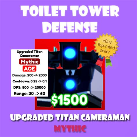 Upgraded Titan Cameraman Mythic Toilet Tower Defense Ttd Roblox