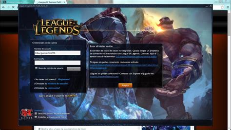 Solucion Al Error De Inicio De Sesion League Of Legends Youtube