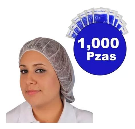 Cofia Desechable Blanca Circular Tipo Hongo 1000 Pzas Envío gratis