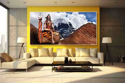 Mount Kailash lord shiva painting HD image on canvas