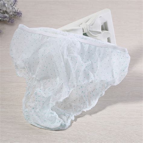 New IPRee 6Pcs Set Women Non Woven Cotton Disposable Underwear Panties