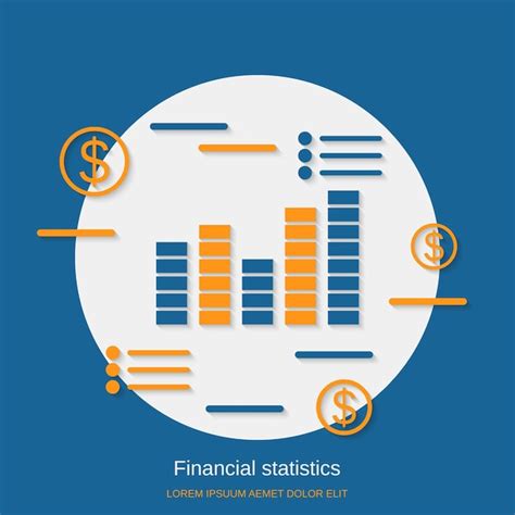 Premium Vector Financial Statistics Flat Design Style Vector Concept