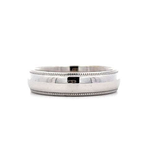 Mens Classic 5mm Milgrain Wedding Band In 14k Filigree Jewelers