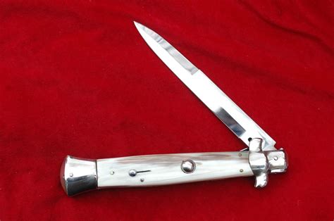 Italy Stiletto 15 Horn Aga Campolin Vintage Knife Italian Big