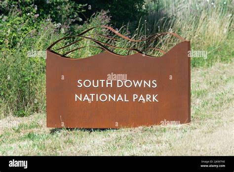 South Downs National Park Entry Sign Hi Res Stock Photography And