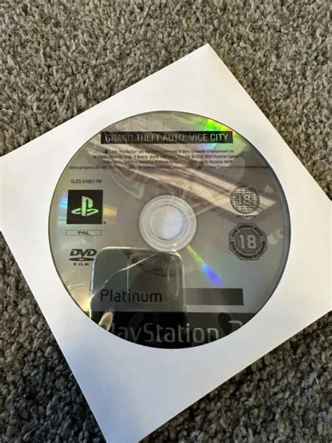 GRAND THEFT AUTO Vice City Sony PlayStation 2 2002 Disque