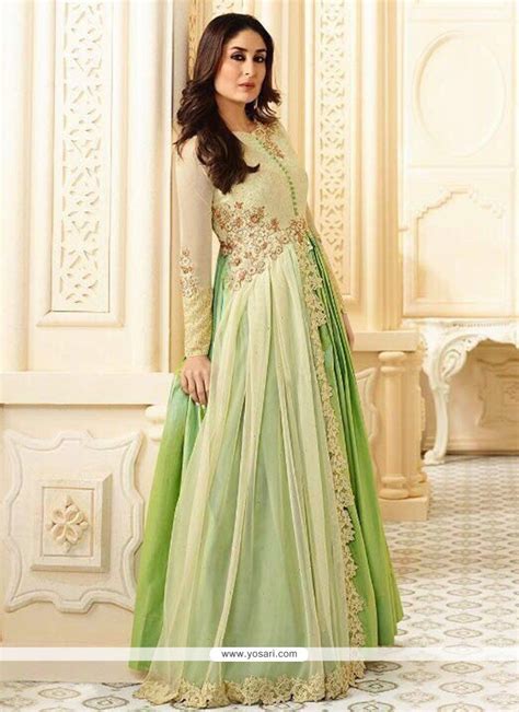 Buy Kareena Kapoor Lace Work Faux Georgette Floor Length Anarkali Suit