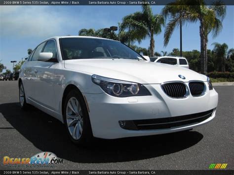 2009 Bmw 5 Series 535i Sedan Alpine White Black Photo 4