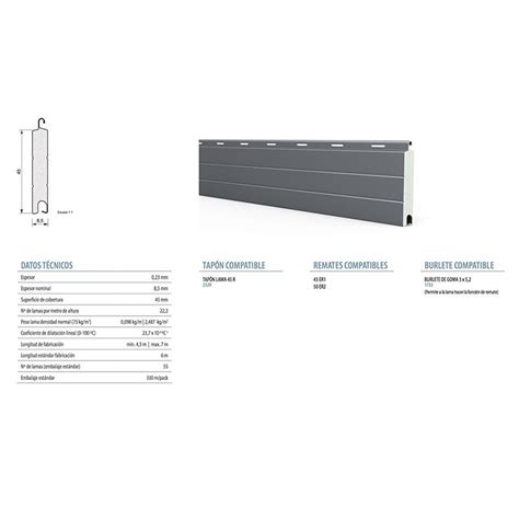 Lama Recta Completa Rr De Aluminio T Rmico Para Persianas