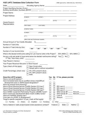 Fillable Online Hud Hud Lihtc Database Form Fax Email Print Pdffiller