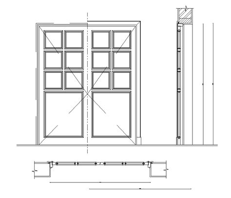 Double Door Detail Drawing Provided In This Autocad File Download This