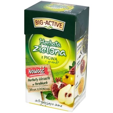 Herbata Zielona Big Activ Z Pigw I Granatem Szt Big Active