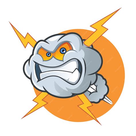 Premium Vector | Angry cloud cartoon character