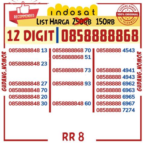 Jual NOMOR CANTIK INDOSAT IM3 10 Digit 11 Digit 12 Digit 4G LTE MURAH