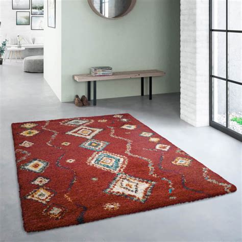 Tapis motif berbère Azilal Rouge