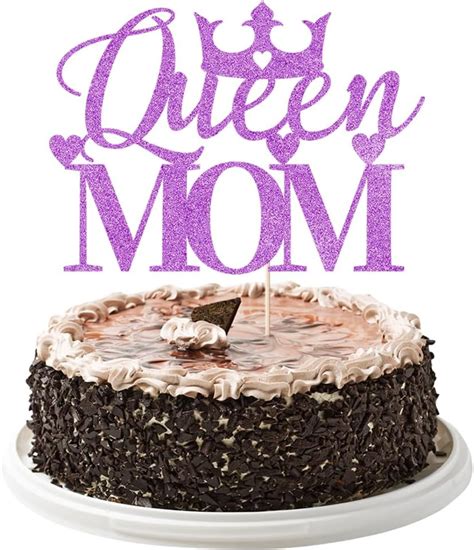 Amazon Yuinyo Queen Mom Cake Topper Happy Birthday Mom Cake