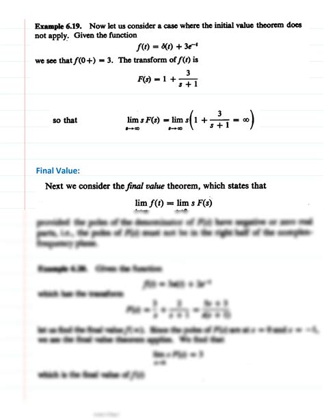 SOLUTION Initial And Final Value Theorems Studypool