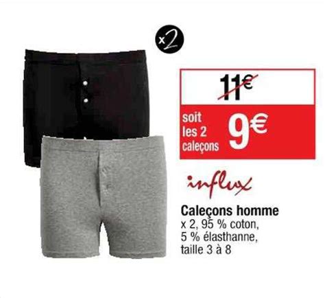 Promo Caleçons Homme Influx chez Cora iCatalogue fr