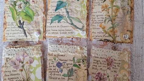 Junk Journaling Ephemera Using Edith Holden Books Preparing To Make