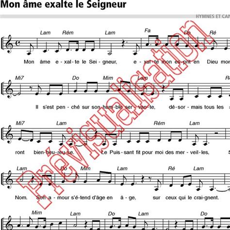 Mon âme exalte le Seigneur Emmanuel Music Réf P000363 Produit