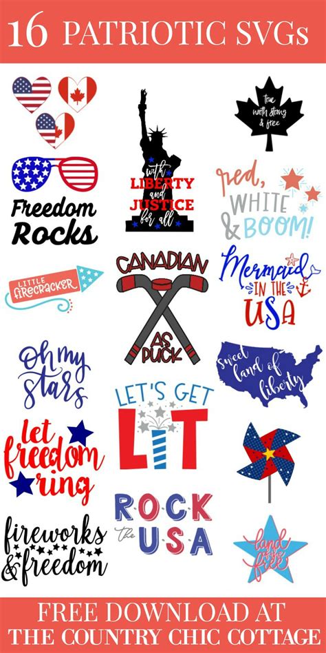 Patriotic SVG: 15 Free Files for Your Crafts - The Country Chic Cottage