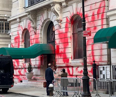 Ues Russian Consulate Vandalized With Red Paint Amid Ukraine Annexing Upper East Side Ny Patch