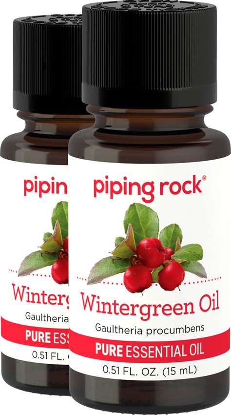 Wintergreen Essential Oil Gcms Tested 12 Oz 15 Ml X 2 Bottles