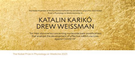 Katalin Karik Y Drew Weissman Premio Nobel De Fisiolog A Y Medicina