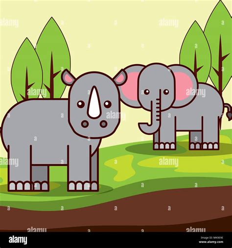 safari animals cartoon Stock Vector Image & Art - Alamy