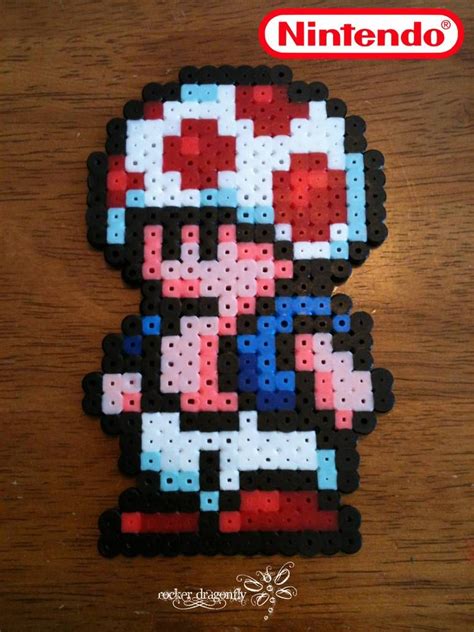 Toad By Rockerdragonfly On Deviantart Hama Beads Mario Pearler Beads Fuse Beads Melty Bead