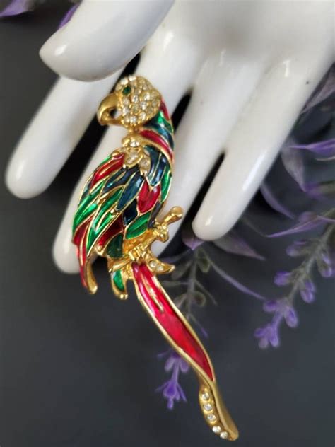 Vintage Colorful Parrot Gem