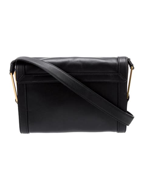 Smythson Leather Shoulder Bag Black Shoulder Bags Handbags