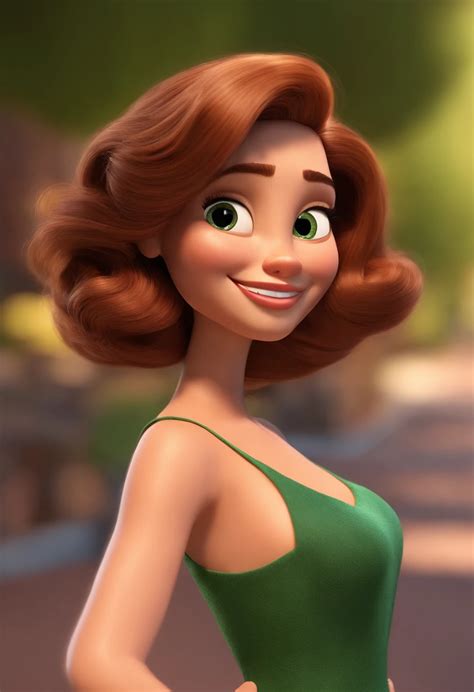 Personagem 3d Inspirado Na Disney Pixar MULHER BRANCA MAGRA DE CABELO