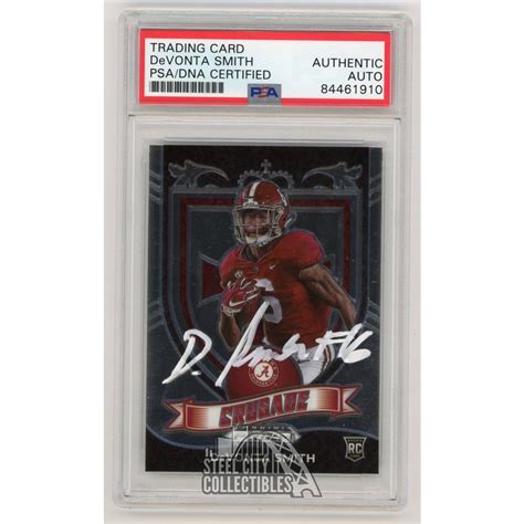 Devonta Smith Panini Prizm Draft Picks Crusade Auto Rookie Card