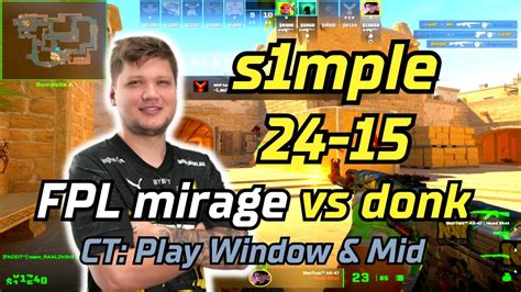 S1mple Vs Donk FPL Mirage FACEIT Pro League Feb 27 2024 Cs2