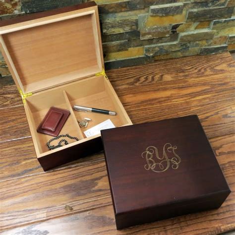 Monogrammed Mens Keepsake Box