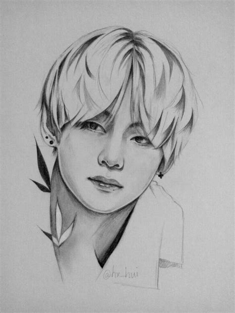 BTS V Drawing Step By Step