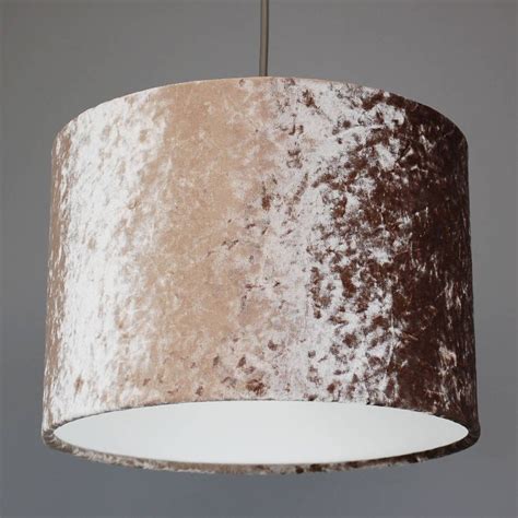 Champagne Crushed Velvet Effect Lampshade By Quirk Notonthehighstreet