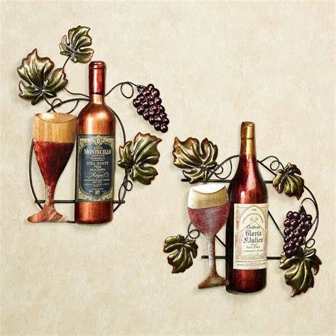 Wine Lovers Selection Metal Wall Art Set