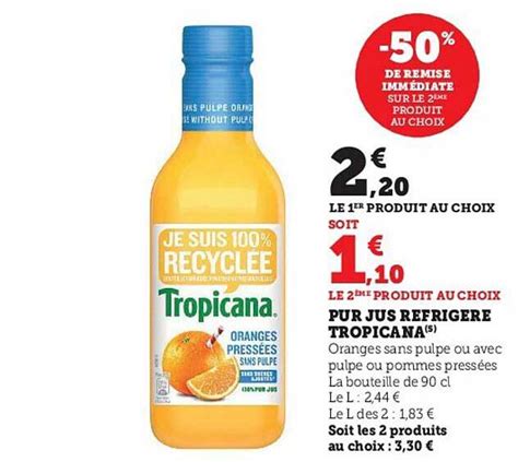 Promo Pur Jus R Frig R Tropicana Chez U Express Icatalogue Fr