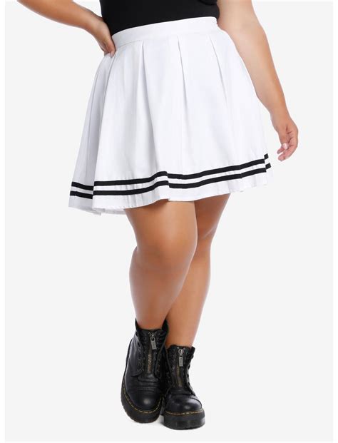 White Pleated Cheer Skirt Plus Size Hot Topic