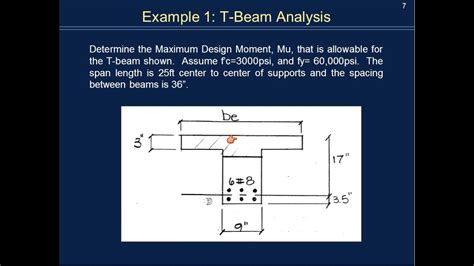 Reinforced Concrete T Beam Analysis And Design Youtube