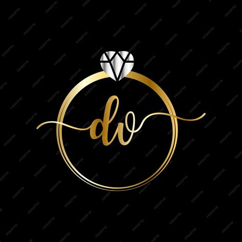 Premium Vector Monograms Wedding Circle Handwriting Jewelry Logo Template Vector