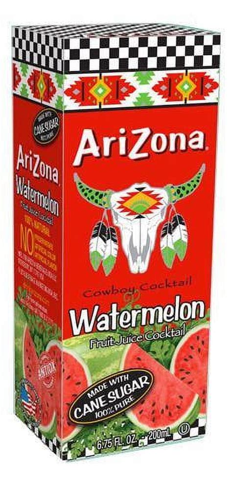 Arizona Fruit Cocktail Juice Watermelon 6 75 Fl Oz Tetra Box Pack Of