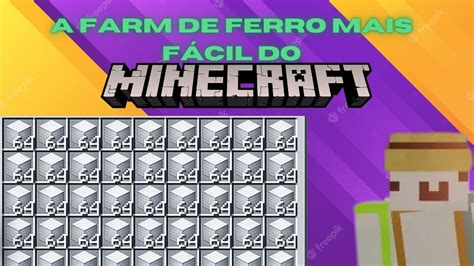 Ferro F Cil A Farm De Ferro Mais Simples Do Minecraft Youtube