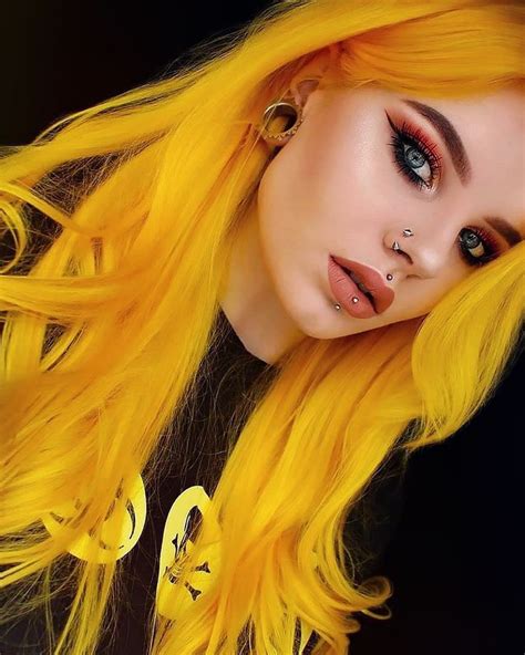 Yellow Hair Color Idea Yellow Hair Color Cool Hair Color Cool Hairstyles